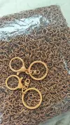 Fashionable brown metal ring keychain for Mother's Day gift, a simple, versatile and practical key chain accessory full image